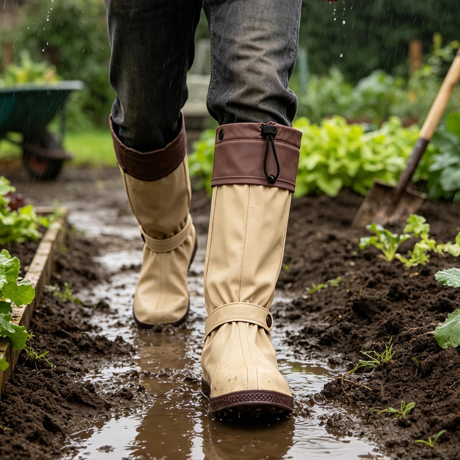 Cycling Commute In Rain - Rain Shoe Covers Reusable Foldable Waterproof