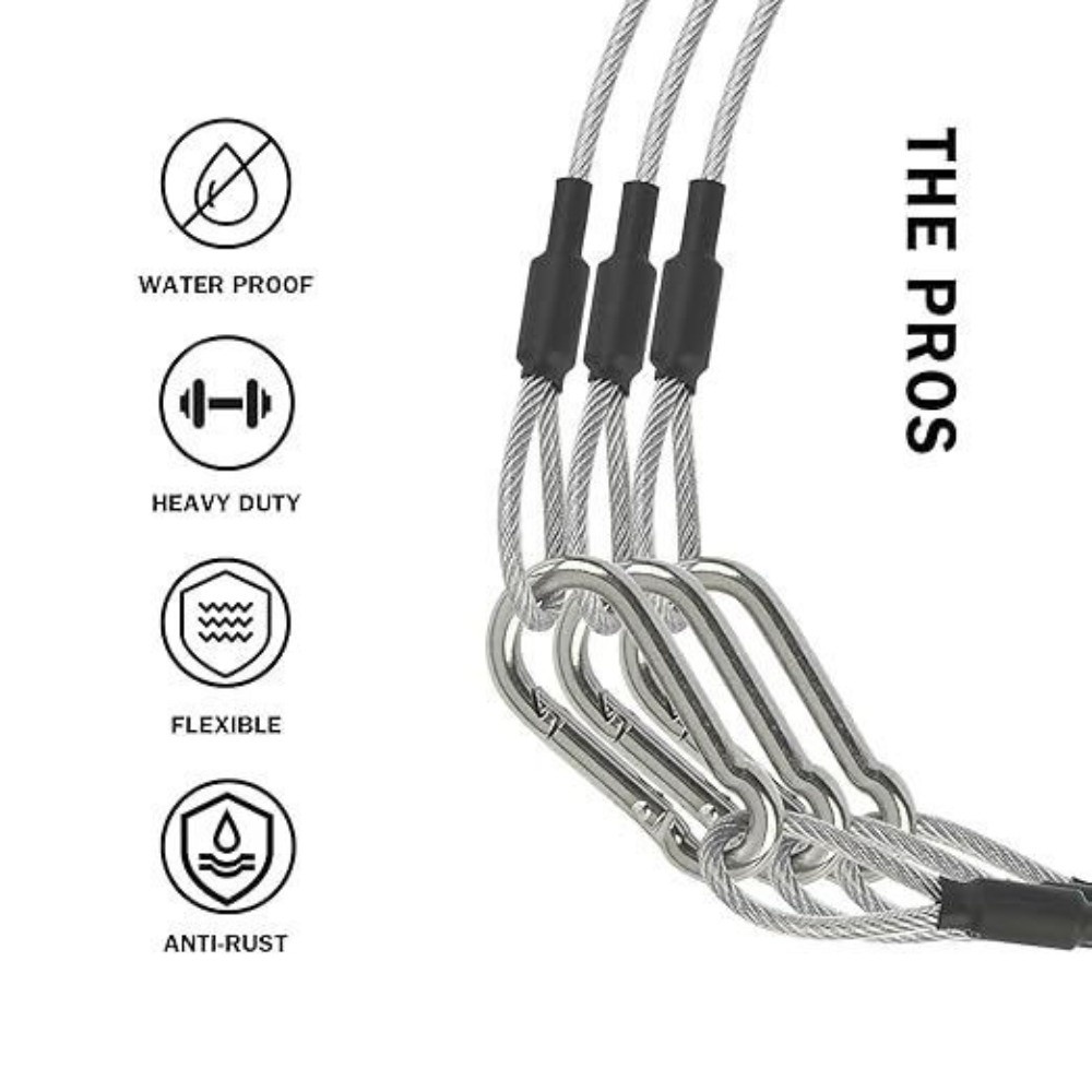 Cable Lock Flexible - Stainless Steel Security Cable Flexible Wire