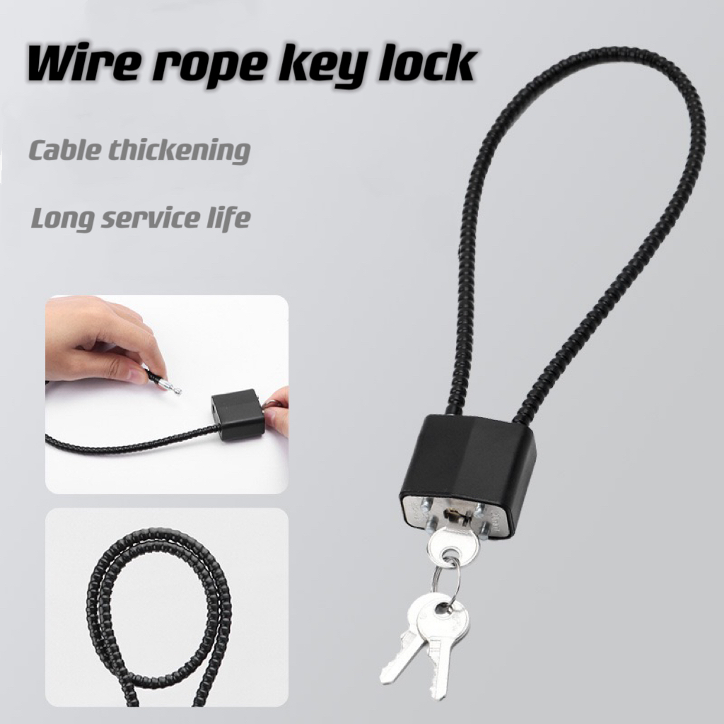 Cable Lock Flexible - 1pc Soft Steel Cable Anti-Theft Padlock