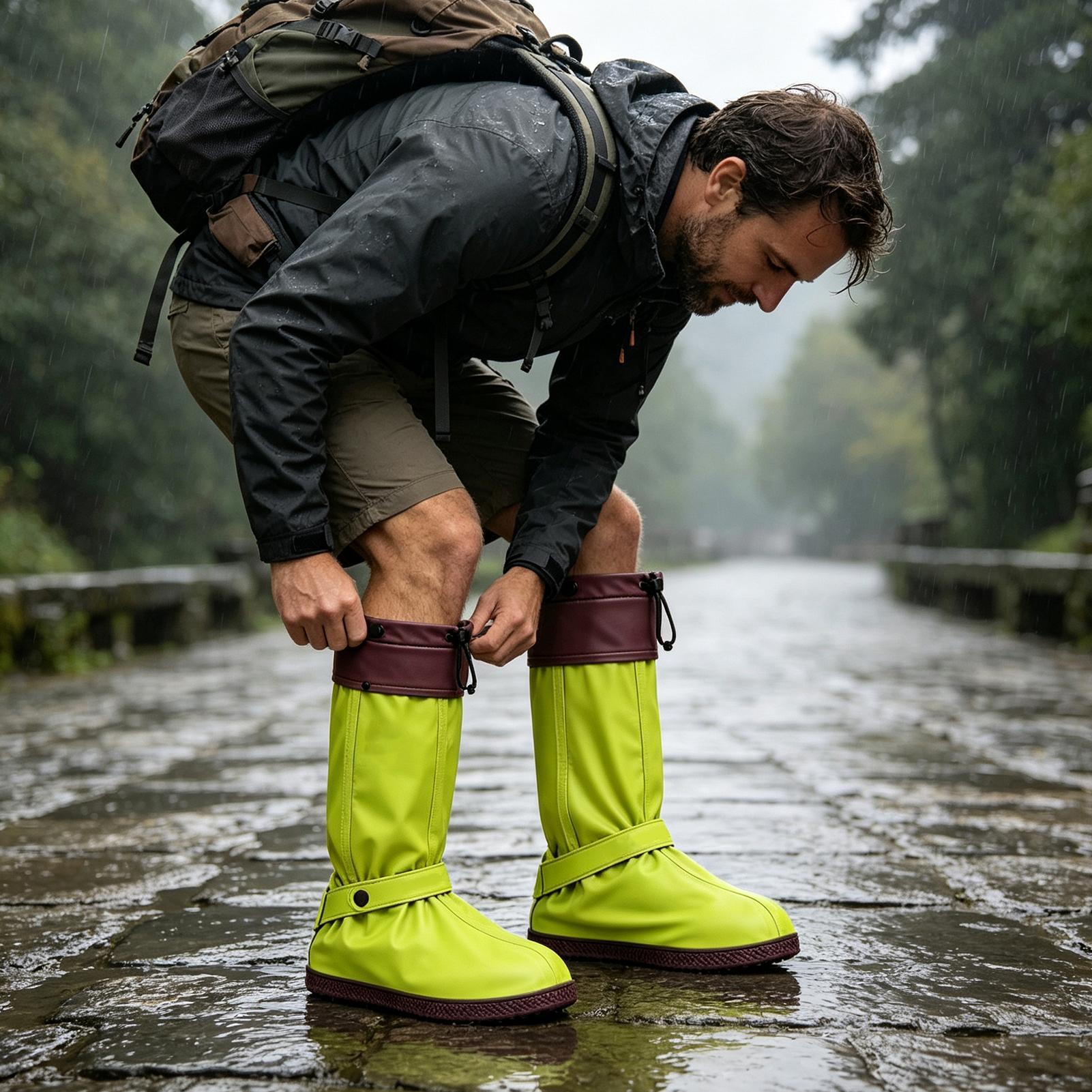Waterproof Shoe Covers Zipper  - Cycling Commute Shoes ulasan dan harga