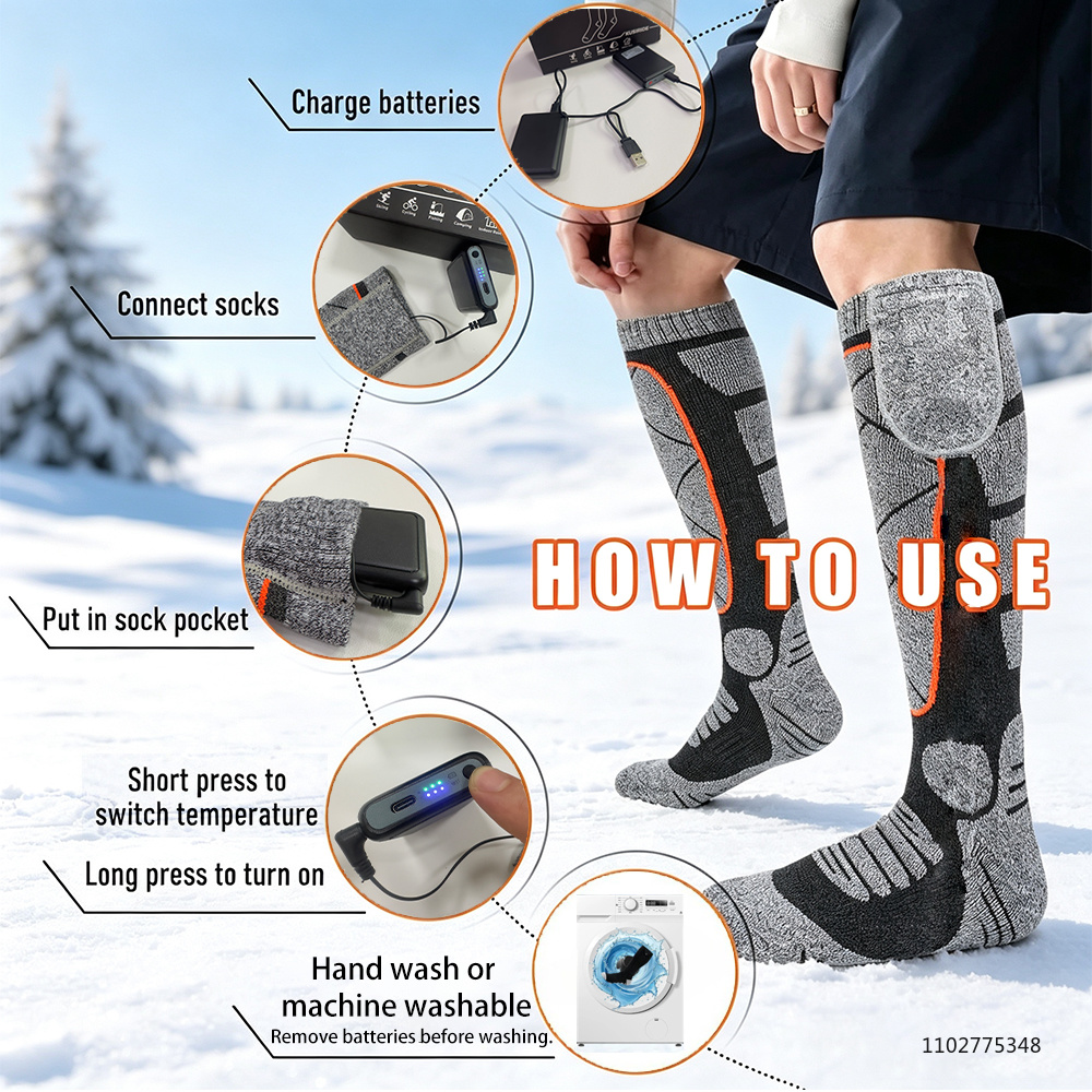 Heated Socks 6000mAh Rechargea - Cycling To Work ulasan dan harga