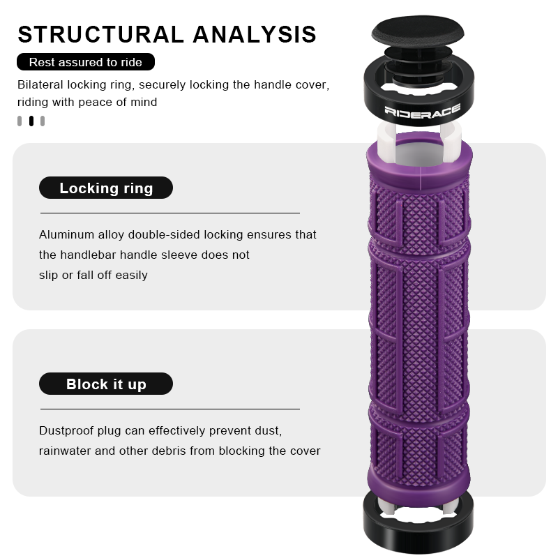 RIDERACE Bicycle Grips Non-Sli - Commuter Bike Lock ulasan dan harga