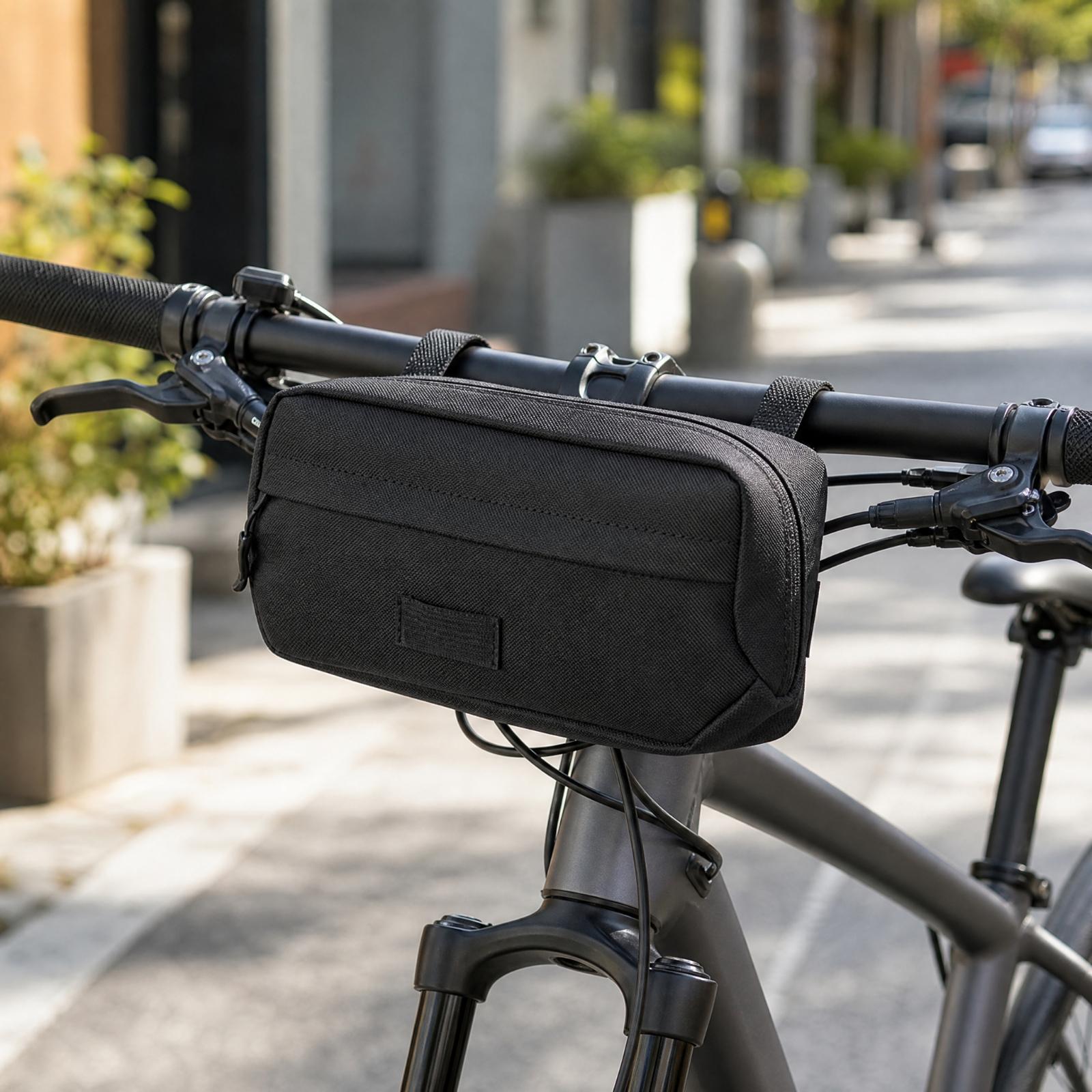 Compact Bike Handlebar Pack Bl - Cycling Commute Essentials ulasan dan harga
