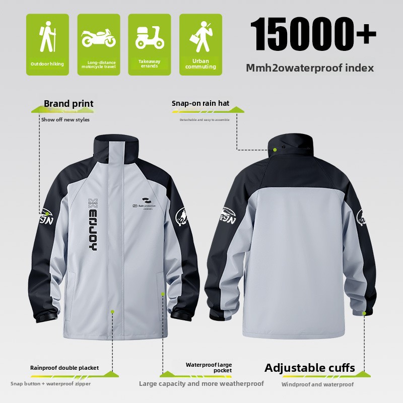 Heavy Duty Two Piece Motorcycl - Cycling Commute In Rain ulasan dan harga