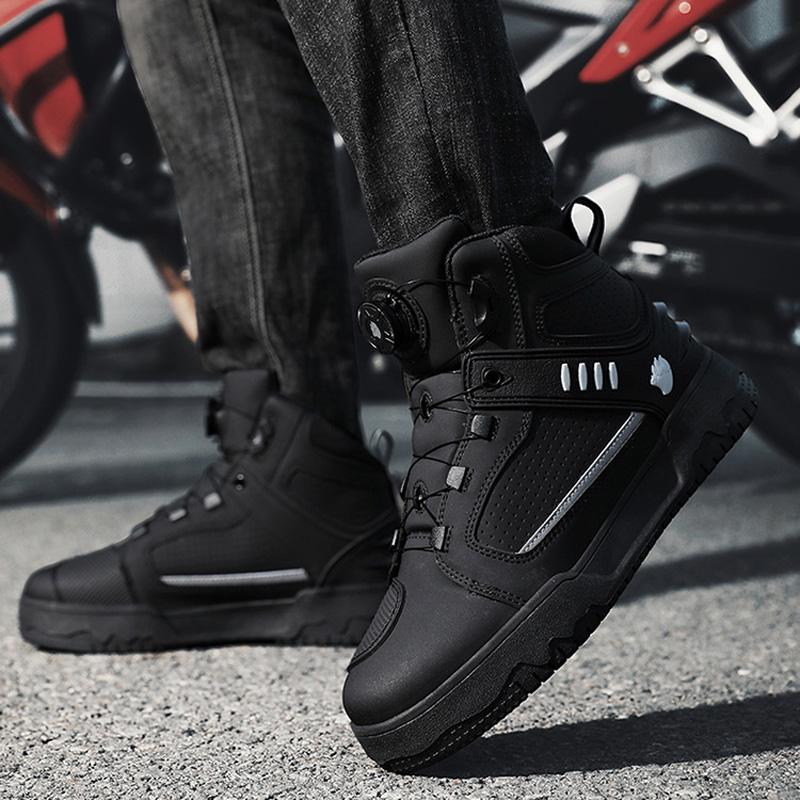 Men Motorcycle Riding Boots Wa - Cycling Commute Shoes ulasan dan harga