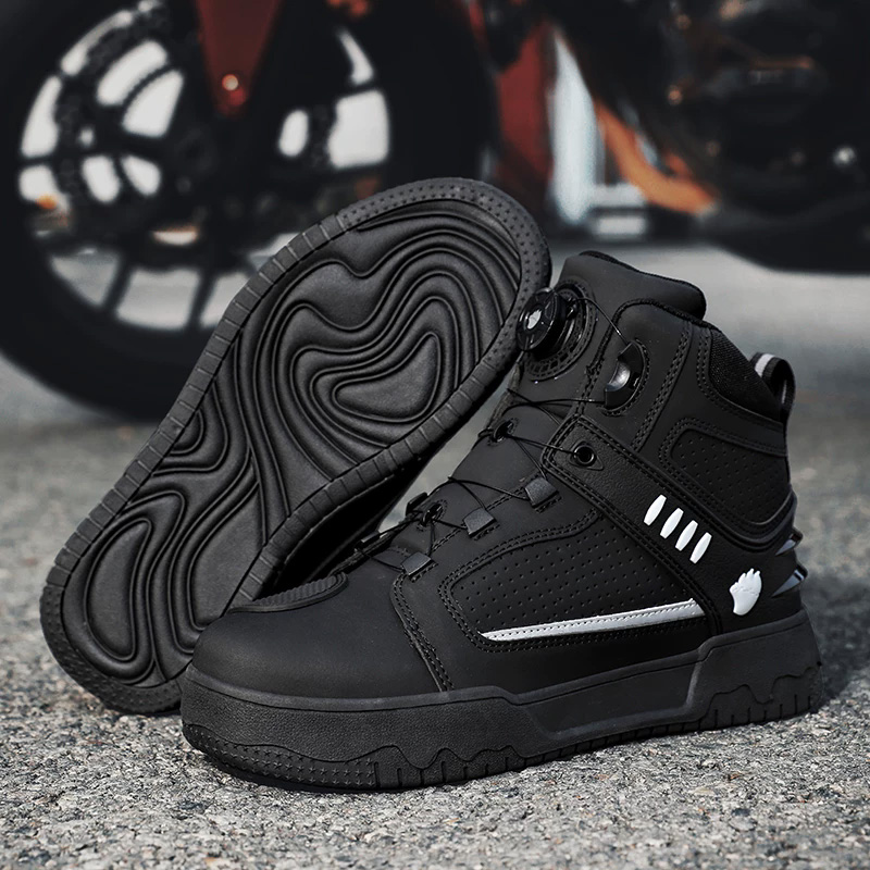 Men Motorcycle Riding Boots Wa - Cycling Commute Shoes ulasan dan harga