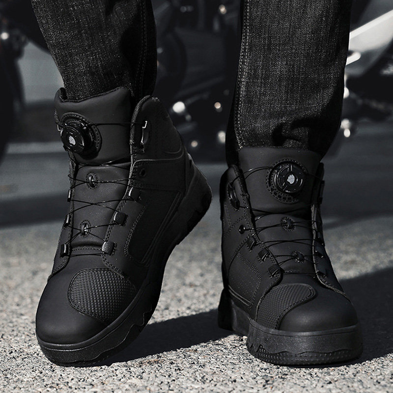 Men Motorcycle Riding Boots Wa - Cycling Commute Shoes ulasan dan harga