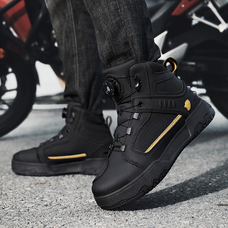 Men Motorcycle Riding Boots Wa - Cycling Commute Shoes ulasan dan harga